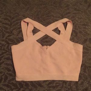 Pale pink crop top